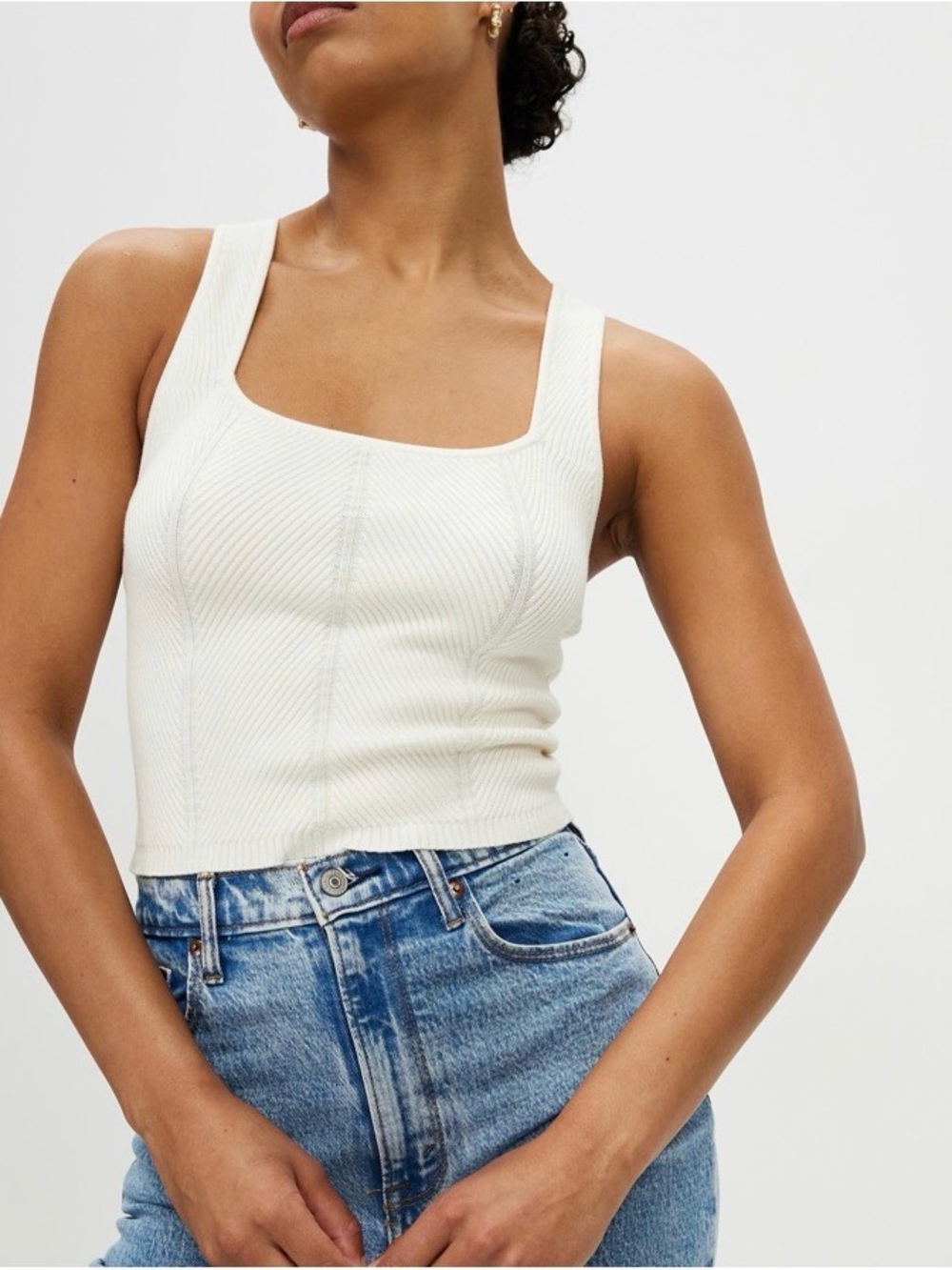 ABERCROMBIE & FITCH | Contrast Crossback Tank in Large